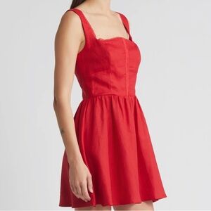 Reformation red corset dress